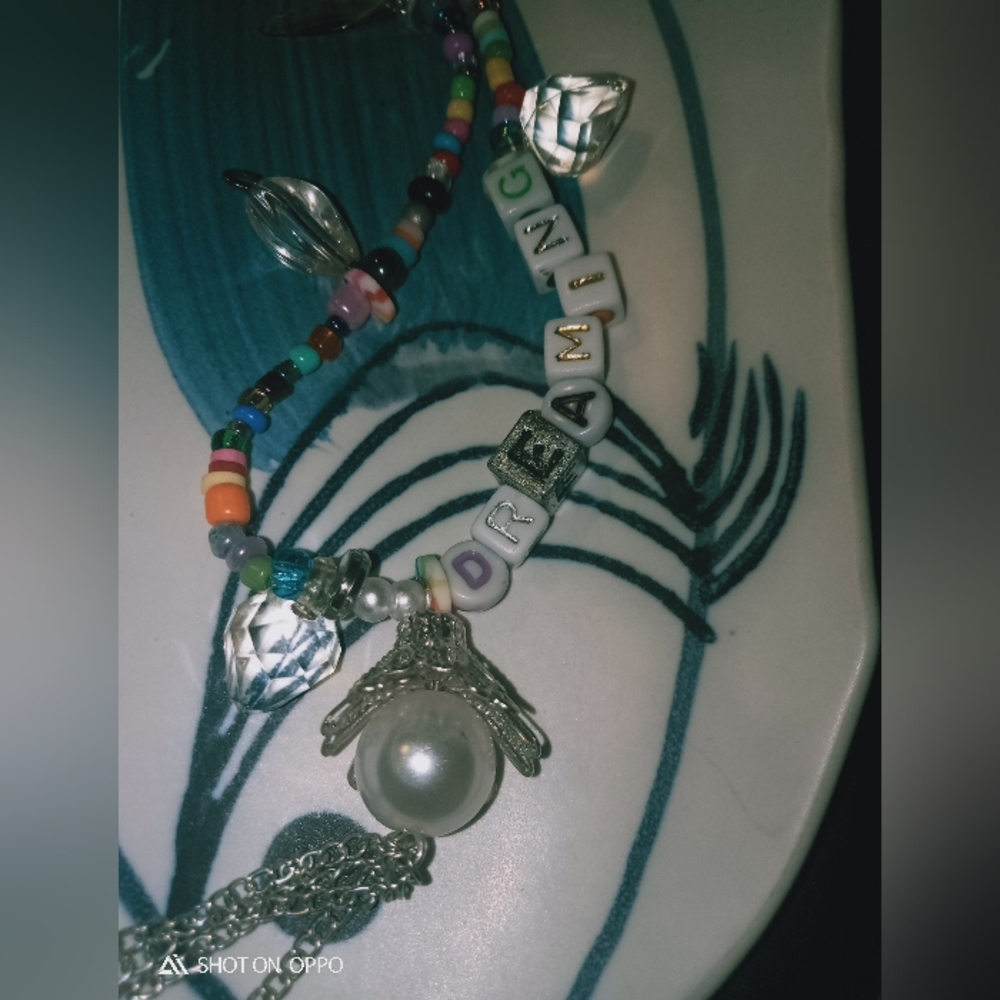 Dreaming ladies or teenagers stretchy multicolour seed bead choker necklace ππ - Picture 6 of 6